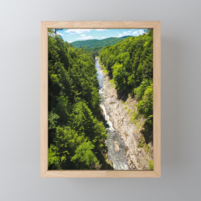 Quechee Gorge, located in Quechee, Vermont Framed Mini Art Print