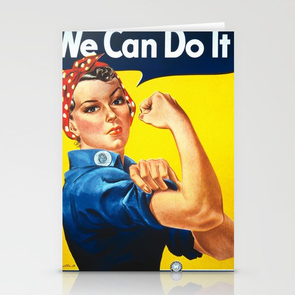 We Can Do It Iconic Rights Woman Lithograph Retro Reproduction Stationery Cards