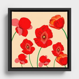 Poppy Meadow Framed Canvas