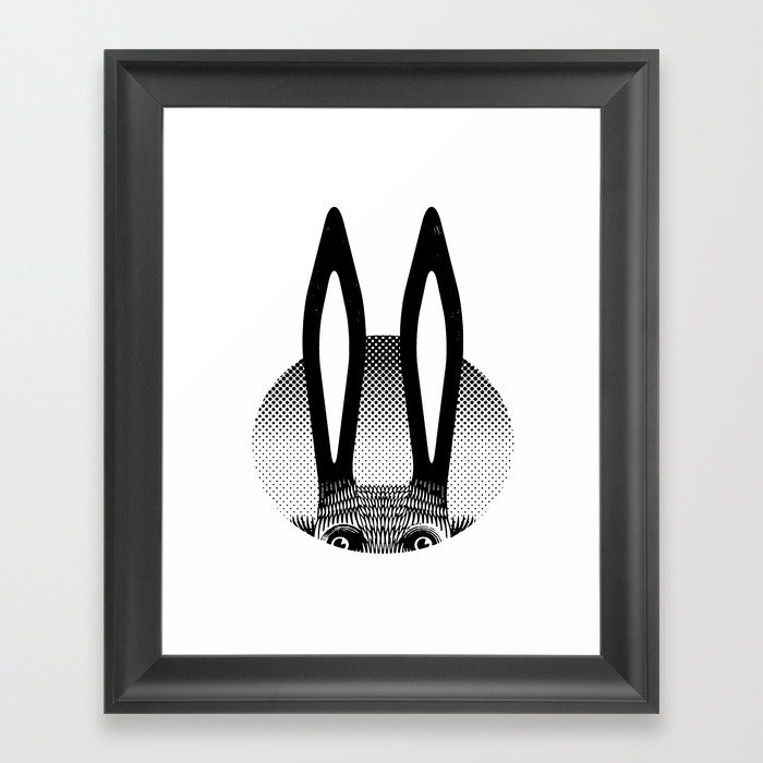 Peekaboo Rabbit Framed Art Print