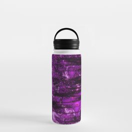 Purple Glitch Distortion Water Bottle