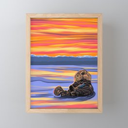 Otter - The cute Sea Monkey Framed Mini Art Print