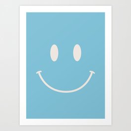 Smile Sky Blue Art Print