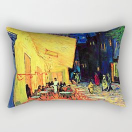 Van Gogh Cafe Terrace Place du Forum at Night Rectangular Pillow