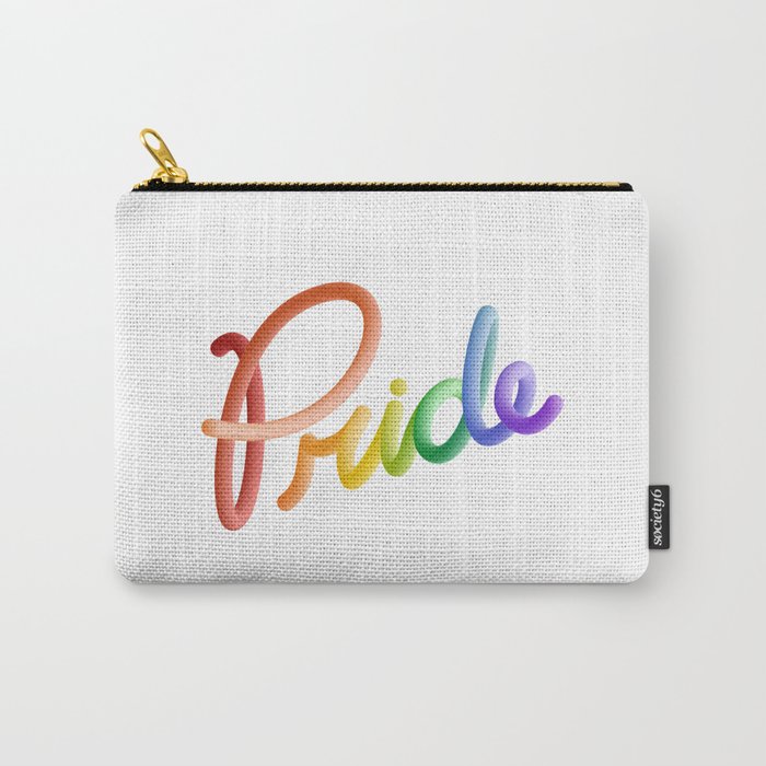 Pride Rainbow Lettering Carry-All Pouch