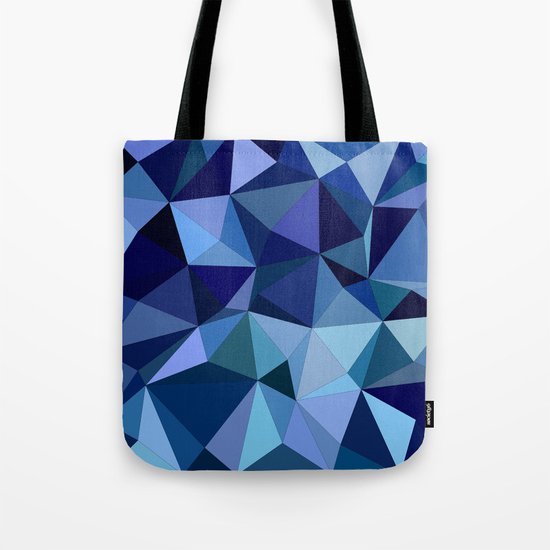 Blue triangles Tote Bag