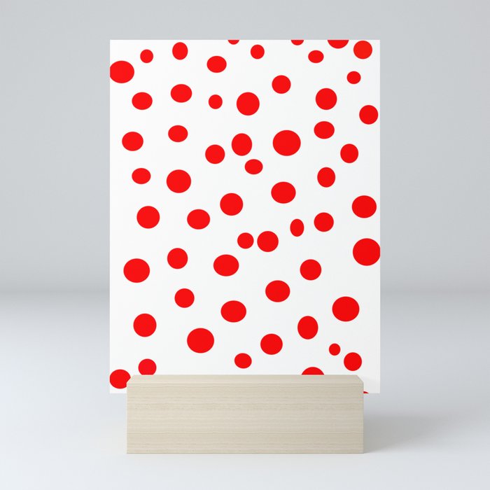 Kusama Inspired Red Dot Minimal Design Mini Art Print