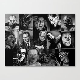 Icons of Horror Canvas Print