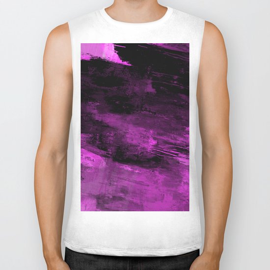 Purple Haze - Abstract, purple and black painting Biker Tank