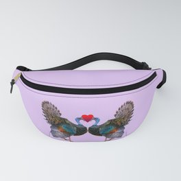 Ocellated Turkey Heart Pair Fanny Pack