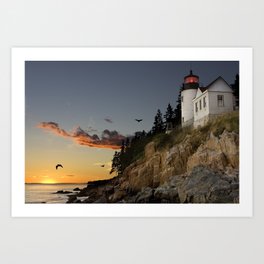 Bass Harbor Head Lighthouse Acadia National Park Art Print