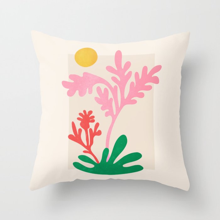 Abstract Garden: Matisse Paper Cutouts IV Throw Pillow