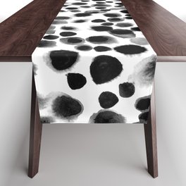 Abstract watercolor polka dots seamless pattern Table Runner