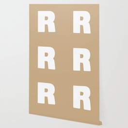 R (White & Tan Letter) Wallpaper
