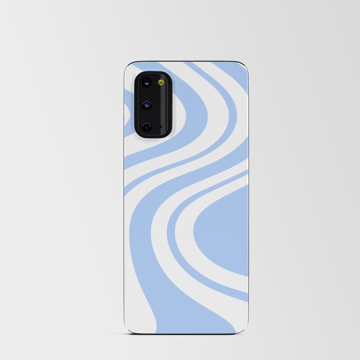 Swirl Marble Stripes Pattern (sky blue/white) Android Card Case