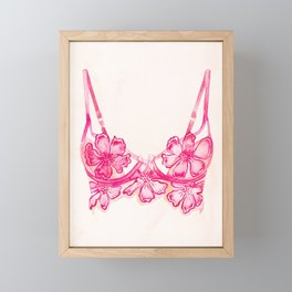 Pink Watercolor Lingerie V1 Framed Mini Art Print