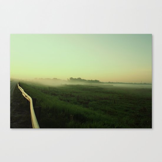 Before the sunrise/fog Canvas Print