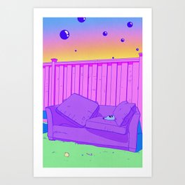 Bubble Couch Art Print