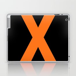Letter X (Orange & Black) Laptop Skin