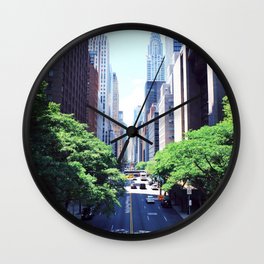 New York Streets, Streets, New York Wall Clock
