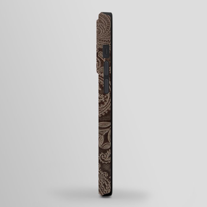 Cocoa Brown Tooled Leather