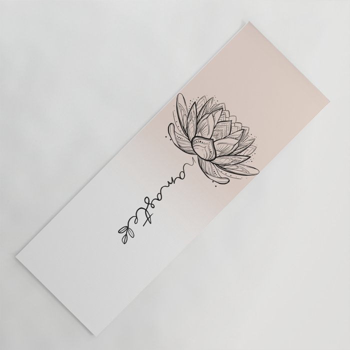 Namaste Lotus Flower Yoga Mat by Jami Lea Society6