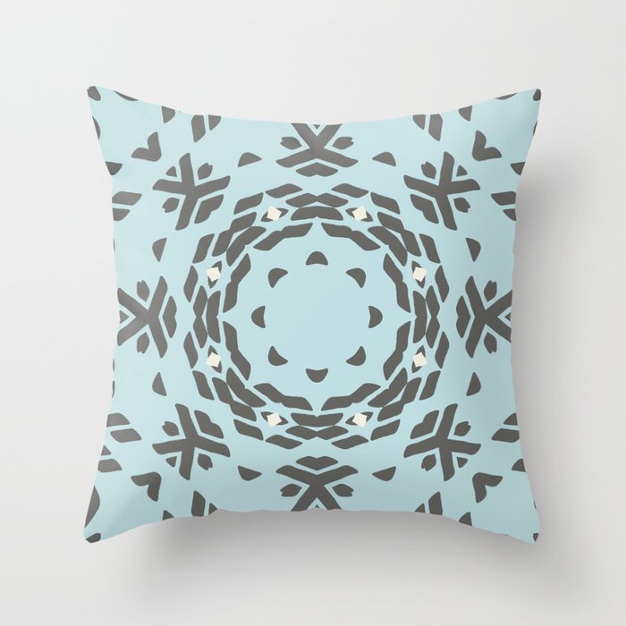 Modern Nordic Cycle Artwork 01 Color 03 Throw Pillow