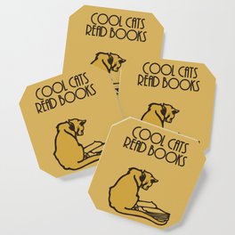 Cool cats read books Coaster