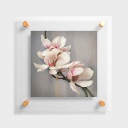 Magnolia - minimal flowers - botanical art Floating Acrylic Print