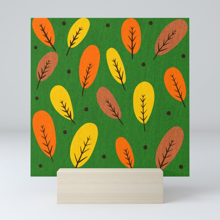 Pumpkin Patch Pattern 6 Mini Art Print