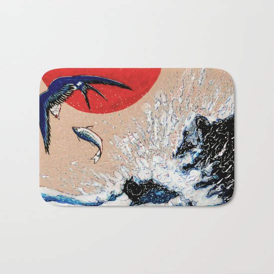 Japan Wave Bath Mat