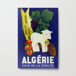 Algerie Vintage Travel Poster Metal Print