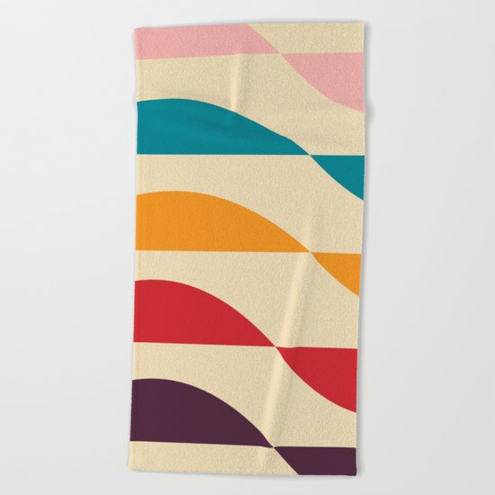 Summer waves Beach Towel