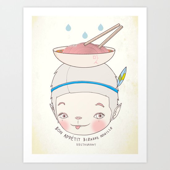 맛! Bon appetit bizarre nouille restaurant ! Art Print