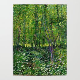 Vincent Van Gogh Trees & Underwood Poster