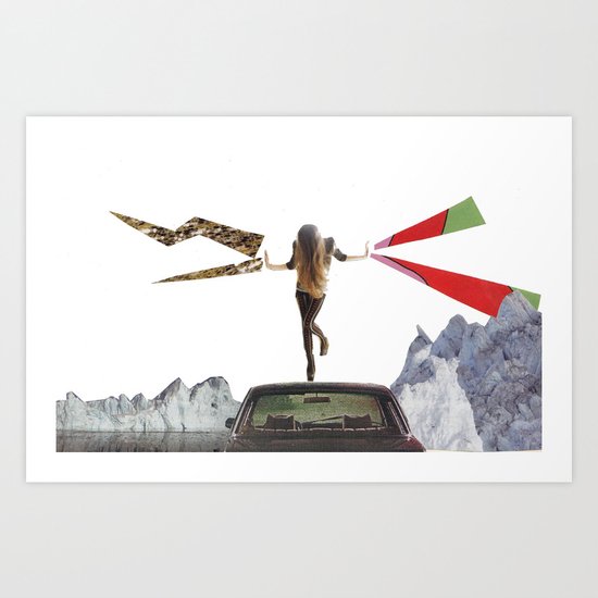 lady lightning Art Print