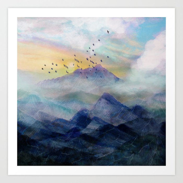 Mountain Sunrise Art Print By Nadja1 Society6