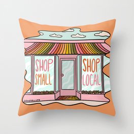 Shop Local Shop Small Throw Pillow