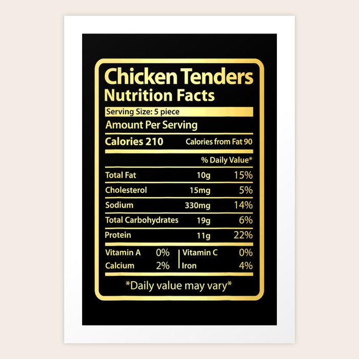 Chicken Tenders Nutrition Facts Food For Thanksgiving Art Print By AprilViva Society6 chicken-tenders-nutrition-facts-food-for-thanksgiving-art-print-by-aprilviva-society6
