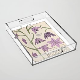 Maurice Verneuil - Fritillaire - botanical poster Acrylic Tray