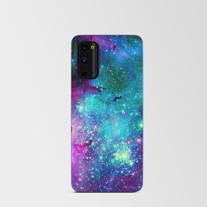 purple pink blue nebula Android Card Case
