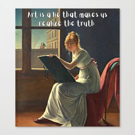 Art is a Lie that Makes Us Realize the Truth Canvas Print