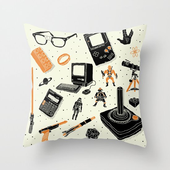 Nerd Life Throw Pillow