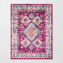 Vintage Heritage Bohemian Moroccan Fabric Style Canvas Print