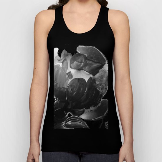 Purple Poppies in the Nighttime Dark As Rain Unisex Tank Top