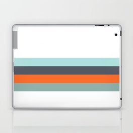 Low Stripe White & Blue Color Block Pattern Laptop Skin