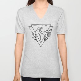 Wave Triangle Summer Vipes V Neck T Shirt