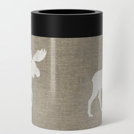 White Moose Silhouette Can Cooler