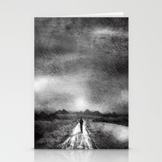 it's raining again (b&w) Stationery Cards