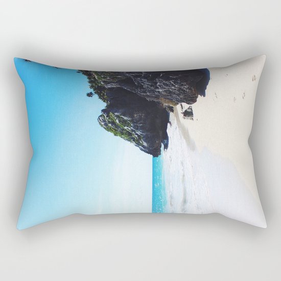Footprints in Tulum Rectangular Pillow